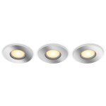 Philips Hue White Amb. Adore Einbausp rund silber 3x350lm DS