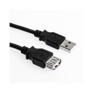 Kabel USB 2.0 Verlängerung 1.0m schwarz