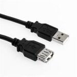 Kabel USB 2.0 Verlängerung 1.0m schwarz