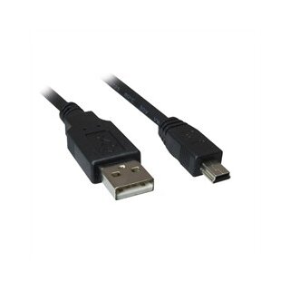 Kabel USB 2.0 A-B Mini 3.0m schwarz