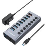 GRAUGEAR USB-HUB 7x USB 3.0 Ports + 1 USB Schnelllader...