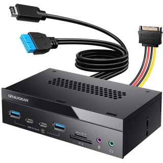 GRAUGEAR Multi Frontblende 8-Fach + Kartenleser USB.SD.Micro