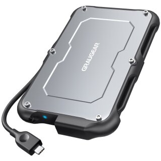 GRAUGEAR externes Festplatten Gehäuse 2.5"HDD/SSD USB 3.2 Spritzs