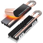 GRAUGEAR Heatpipe Kühlkörper SSD M.2 NVMe 2280...