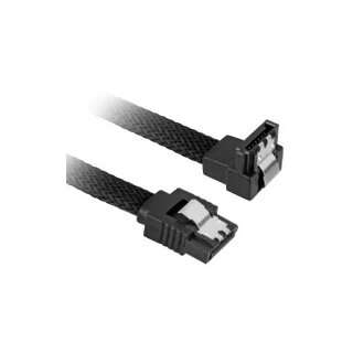 Sharkoon Kabel SATA III 90° sleeve 0.75m schwarz