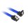 Sharkoon Kabel SATA III 90° sleeve 0.60m blau