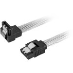 Sharkoon Kabel SATA III 90° sleeve 0.45m weiß