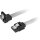 Sharkoon Kabel SATA III 90° sleeve 0.45m weiß