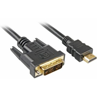 Sharkoon Kabel HDMI -> DVI-D (18+1) 3m schwarz