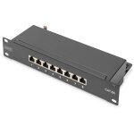 DIGITUS CAT 6A, Klasse E Patch Panel, geschirmt, schwarz