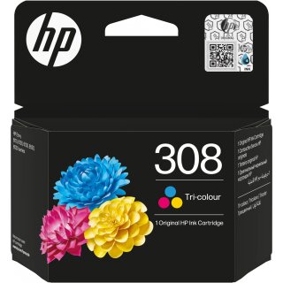 HP 308 Tri-color Original Ink Cartridge