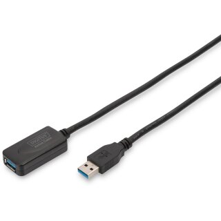 DIGITUS USB 3.0 Verlängerungskabel Typ A -A St/Bu 5.0m, sw