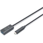 DIGITUS Verlängerungskabel USB-C->USB-A St./Bu....