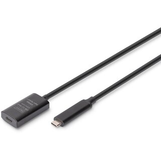 DIGITUS Verlängerungskabel USB-C->USB-C St./Bu. 10G 5,00m