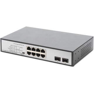 DIGITUS Switch 8-Port Gigabit 180W PoE Unmanaged schwarz