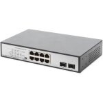 DIGITUS Switch 8-Port Gigabit 180W PoE Unmanaged schwarz