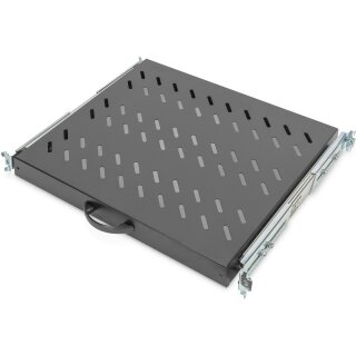 DIGITUS Fachboden 1HE 30x483x385mm bis 25kg schwarz auszieh