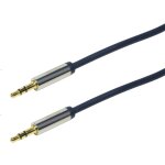 Audiokabel 2x3,5mm 1m blau