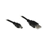 USB 2.0 an USB Mini B 5-pin 1m schwarz