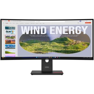 LENOVO ThinkVision T34WD-40 86,36cm 34Zoll 3440x1440 Curved VA 120Hz USB-C docking 96W Mirror power button TopSeller