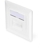 DIGITUS Anschlussdose Cat6a 2xRJ45 geschirmt Unterputz...