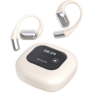 4smarts Open-Ear Bluetooth Kopfhrer SkyBuds AI Screen, beige