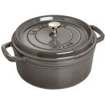 Staub La Cocotte 24cm rund Graphit-grau.Gusseisen