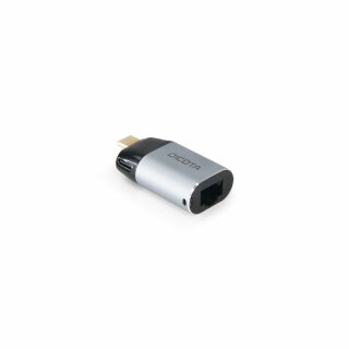 Dicota USB-C to Ethernet Mini Adapter with PD (100W) silver