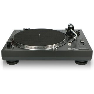 LENCO L-3808 Plattenspieler mit Direktantrieb & USB, schwarz
