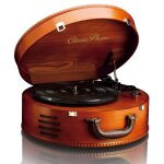 LENCO TT-34 Koffer-Plattenspieler im Holzgehuse mit USB