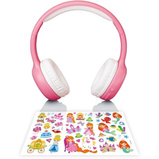 LENCO HPB-110PK - Faltbare Bluetooth-Kopfhrer fr Kids. pink