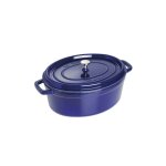 Staub La Cocotte 31cm oval dunkelblau. Gusseisen