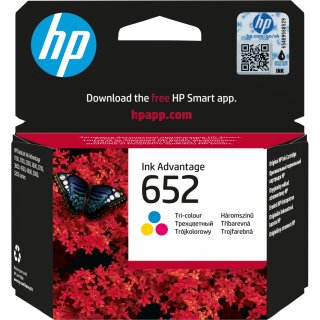 HP Tinte 652 F6V24AE Color (Cyan/Magenta/Gelb)