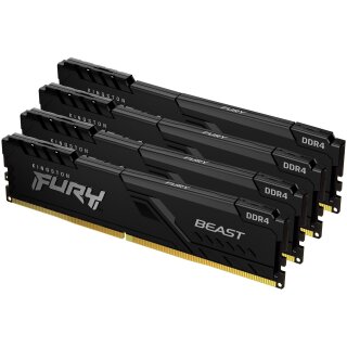 KINGSTON 128GB 3600MHz DDR4 CL18 DIMM Kit of 4 FURY Beast Black