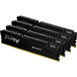 KINGSTON FURY Beast 64GB 6000MT/s DDR5 CL40 DIMM Kit of 4 Black XMP