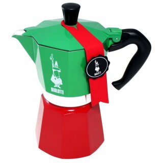Bialetti Moka Express Italia Grün- Rot