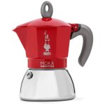 Bialetti Mokka-Kanne 0,3 l Moka Induktion rot