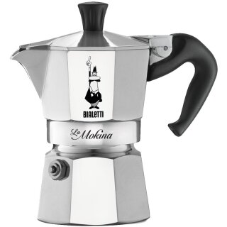 Bialetti Mokka-Kanne 0,4 l Moka Induktion Edelstahl - Aluminium