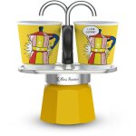 Bialetti Espressokocher Set Mini Express Lichtenstein + 2...