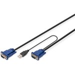 KVM Kabel-Satz.VGA.PS/2-Mouse.PS/2-Keyboard. USB HD...