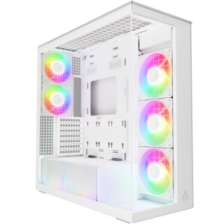 Arctic Xtender (White) transparent window w/o GPU vertical mount