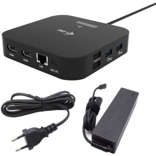I-TEC USB-C Dual HDMI DS 2xHDMI 1xGLAN 2xUSB-A 3.2 2xUSB 2.0 1xUSB-C Gen2 1xUSB-C Gen1 k 1x100W USB-C PD+Charger 100W