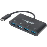 MANHATTAN USB 3.1 Gen1 TypC-Hub 4 USB A-Ports Strom...