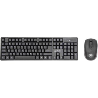 MANHATTAN Wireless Desktop Set mit Funktastatur und Funkmaus