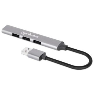 MANHATTAN 4Port USB-A Hub 3x480Mbit/s 1xGbit/s USB-A Stecker