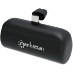 MANHATTAN Powerbank 5000 mAh USB Typ-C Stecker 10W schwarz