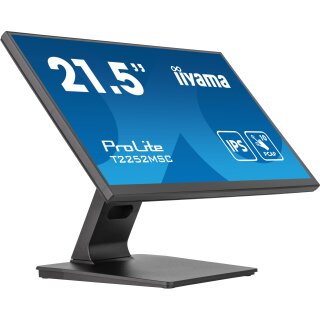 54,6cm/21,5" (1920x1080) iiyama T2252MSC-B2 16:9 FHD IPS Touch 5ms HDMI DP USB Speaker Black