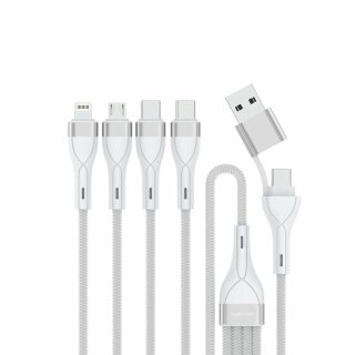 4smarts USB-C/A Multi-Ladekabel 4in2 1,2m, wei