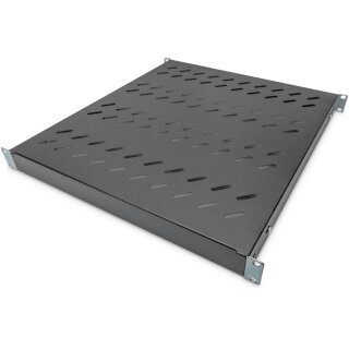 Digitus Fachboden 19" 1HE 44x482x500mm Festeinbau, bis 50kg, Farbe Schwarz (RAL 9005)