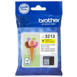 Brother Tinte LC-3213Y Gelb bis zu 400 Seiten nach ISO/IEC 24711